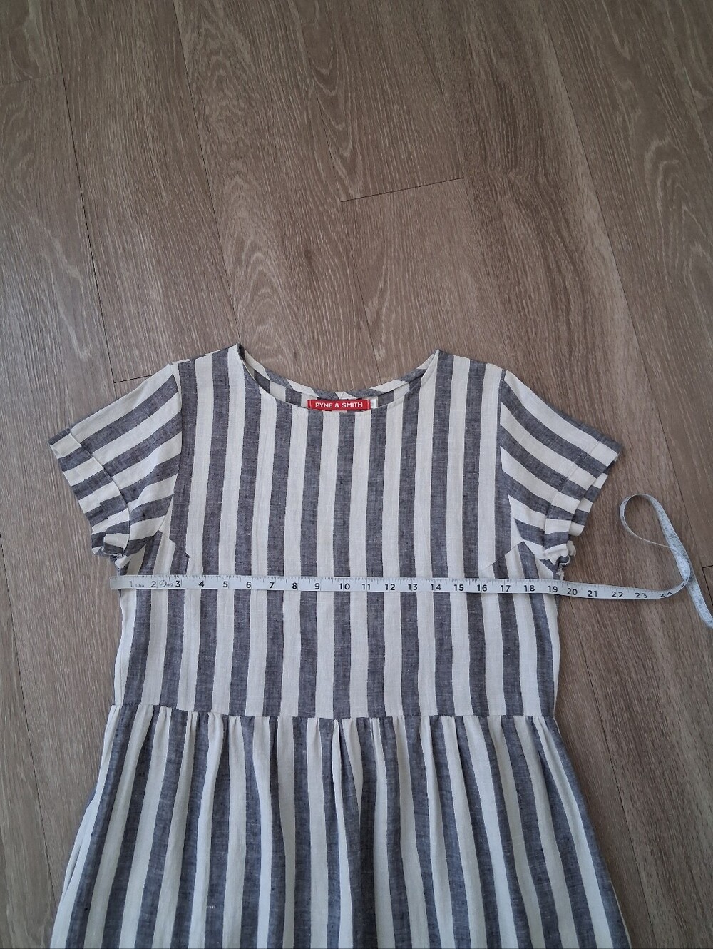 Pyne & Smith Linen Day Dress In Stripe - Picture 13 of 16